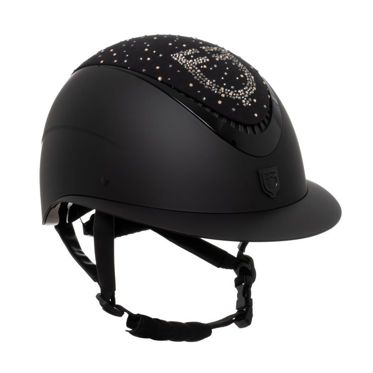 Equestro Helmet Rhinestone Logo Polo Visor