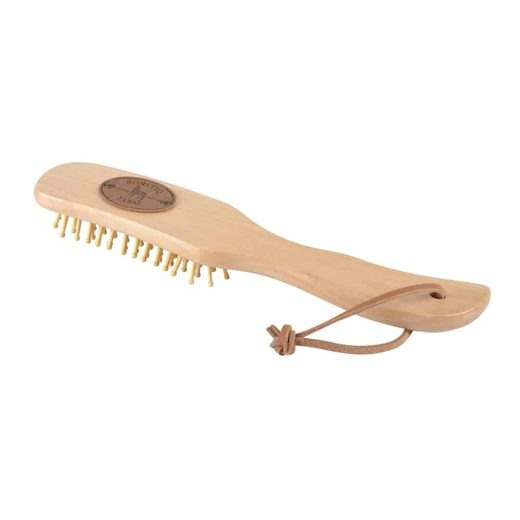 Borstiq Mähnen- und Schweifbürste mit ergonomischem Holzgriff
