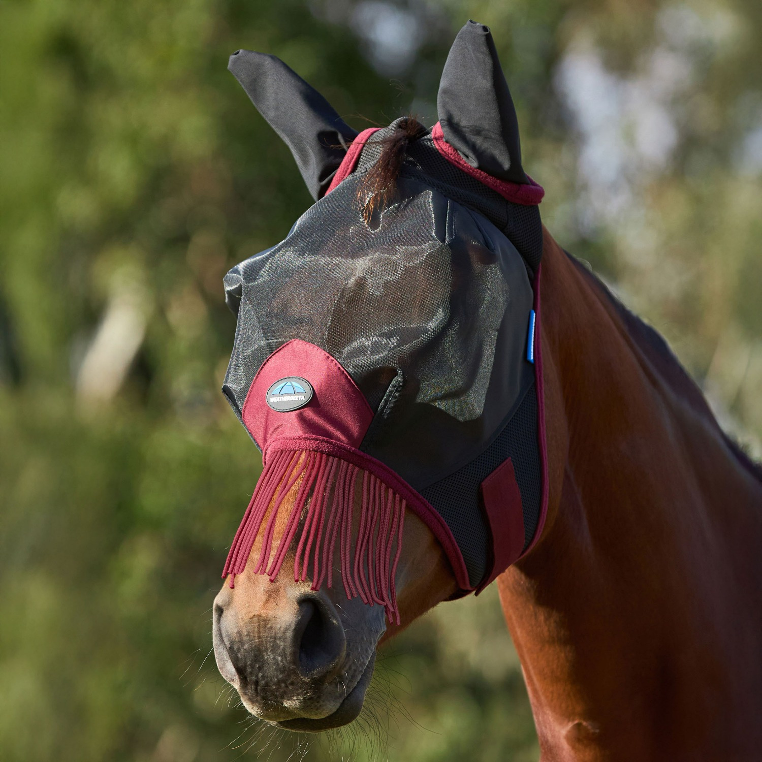 Weatherbeeta Comfitec Fine Mesh Fly Mask with Ears and Nose Fringes