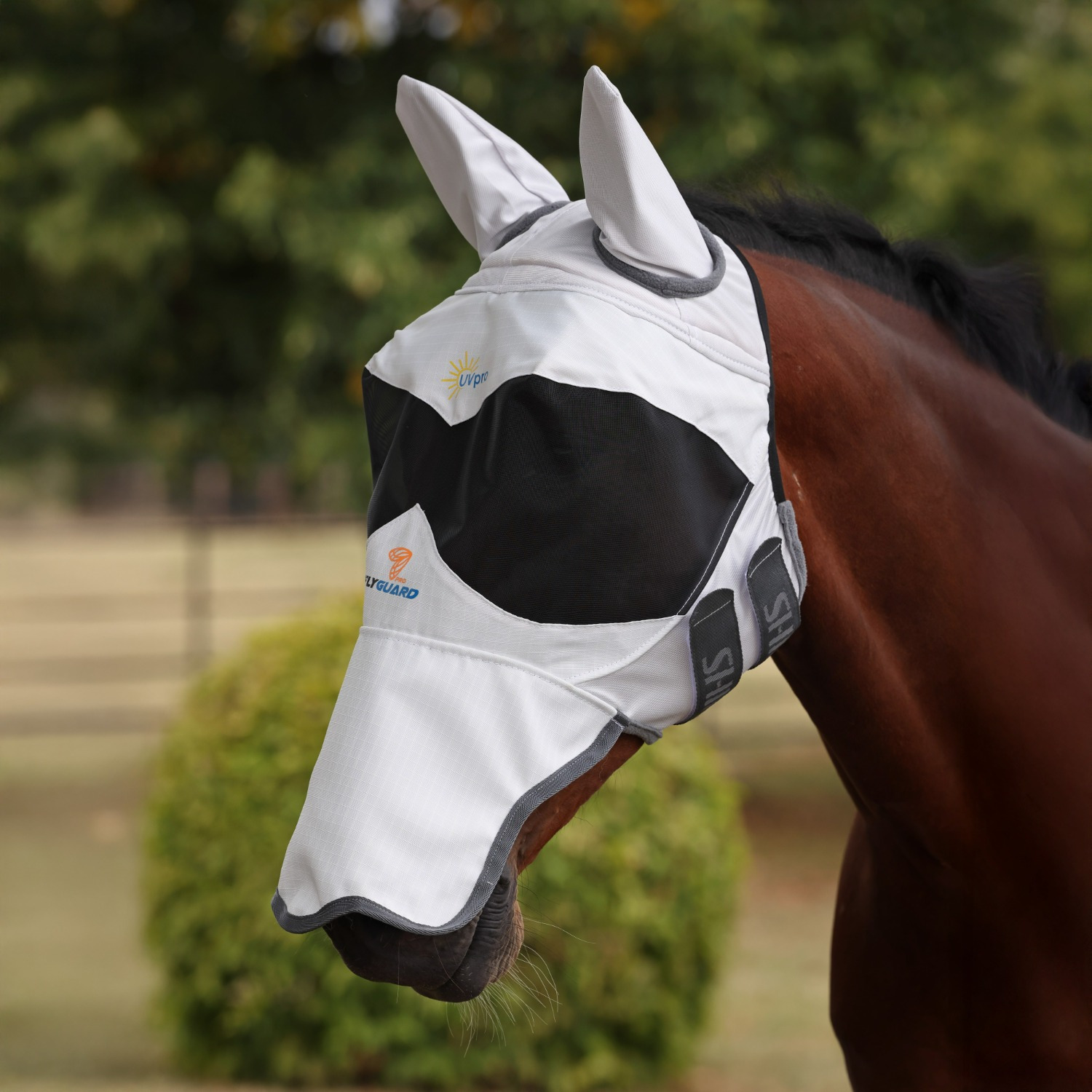 Shires Vliegenmasker FlyGuard Pro Sun Shade met Oren en Neus