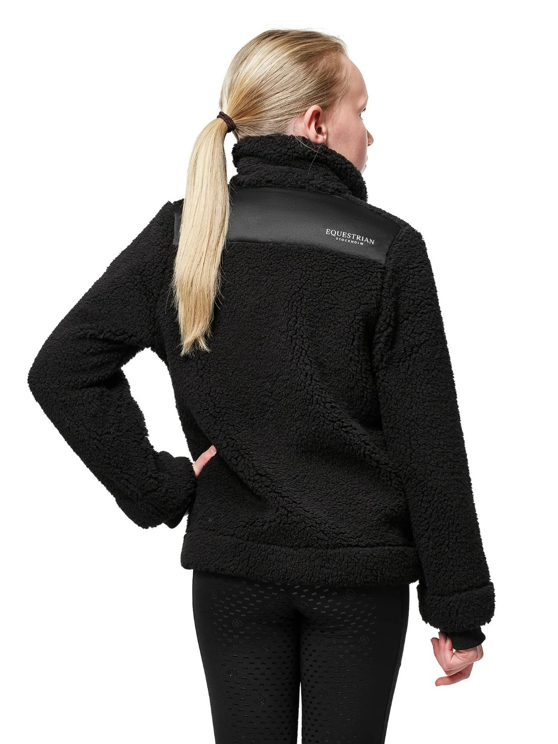 Equestrian Stockholm Young Rider Teddy Fleece Vest Black