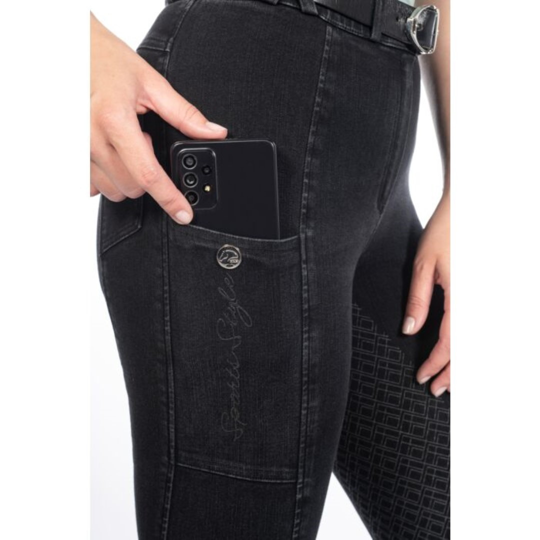 HKM SS'24 Riding Breeches Harbour Island Denim Full Grip