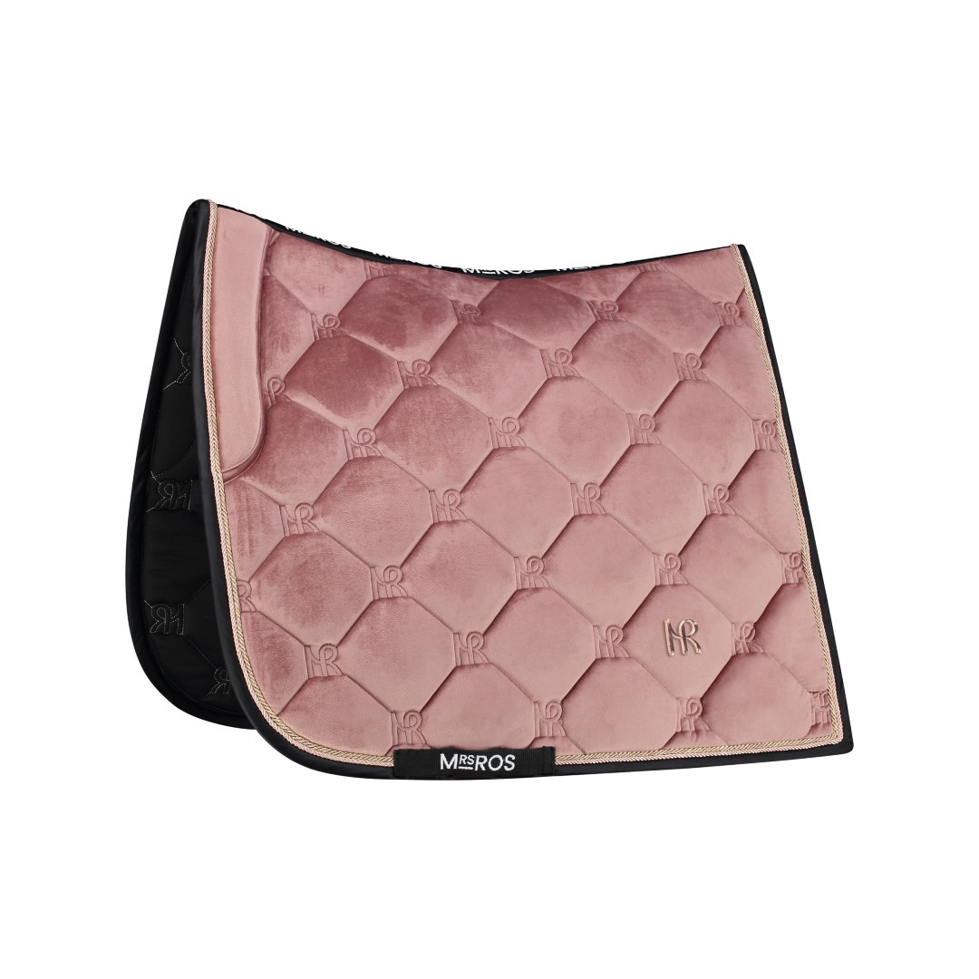 Mrs. Ros Charmer Dressage Saddle Pad Blushing Taupe Velvet