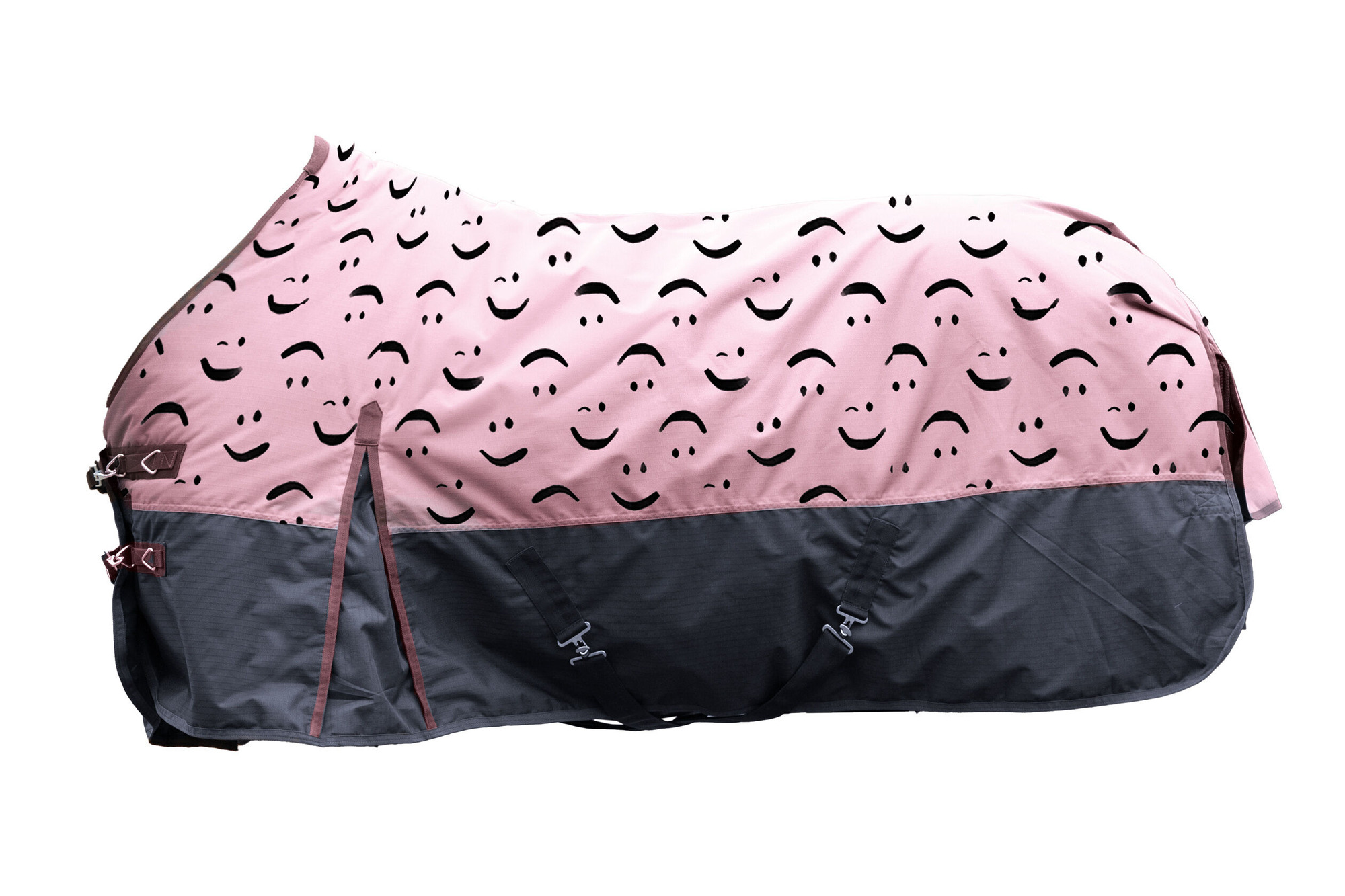 HKM Smiley 600D Turnout Rug with Smooth Lining