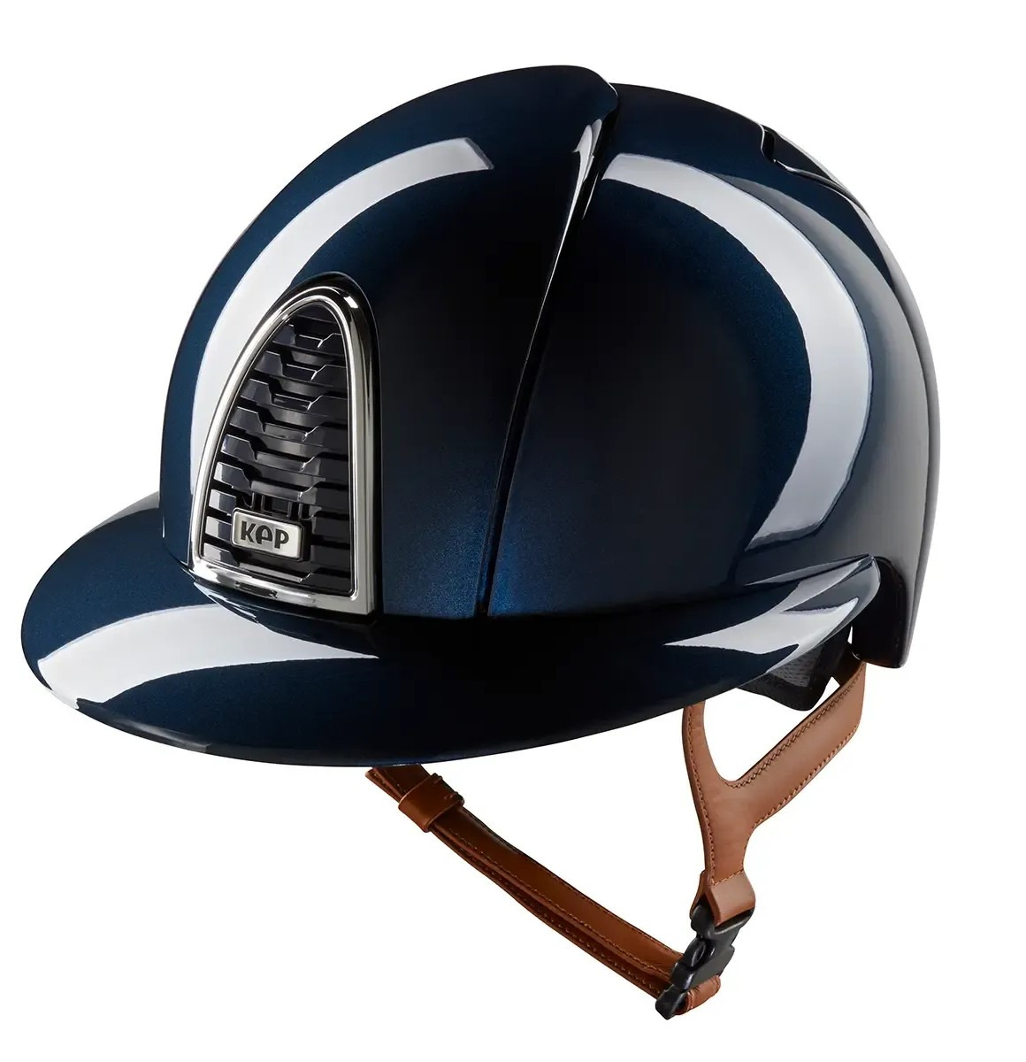 KEP Italia Cromo 2.0 Shine Blauw Polo Cognac Bandje