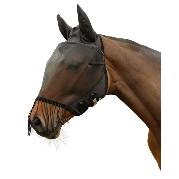 Covalliero Fly Mask with Ears and Nose Cord