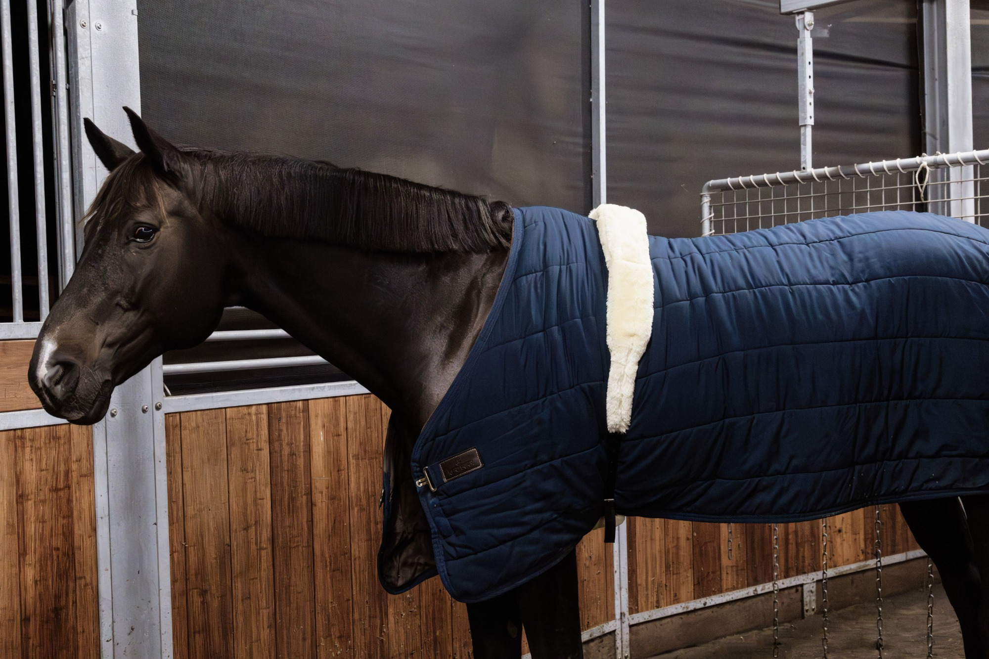 Kentucky Nylon Longeersingel met Schapenvacht