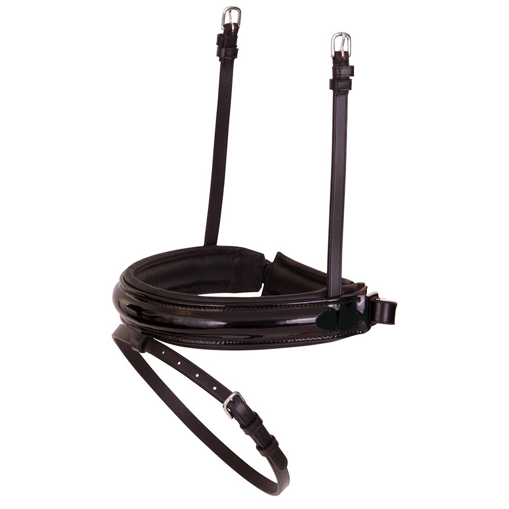 BR combined crank noseband Lacquer flat full black