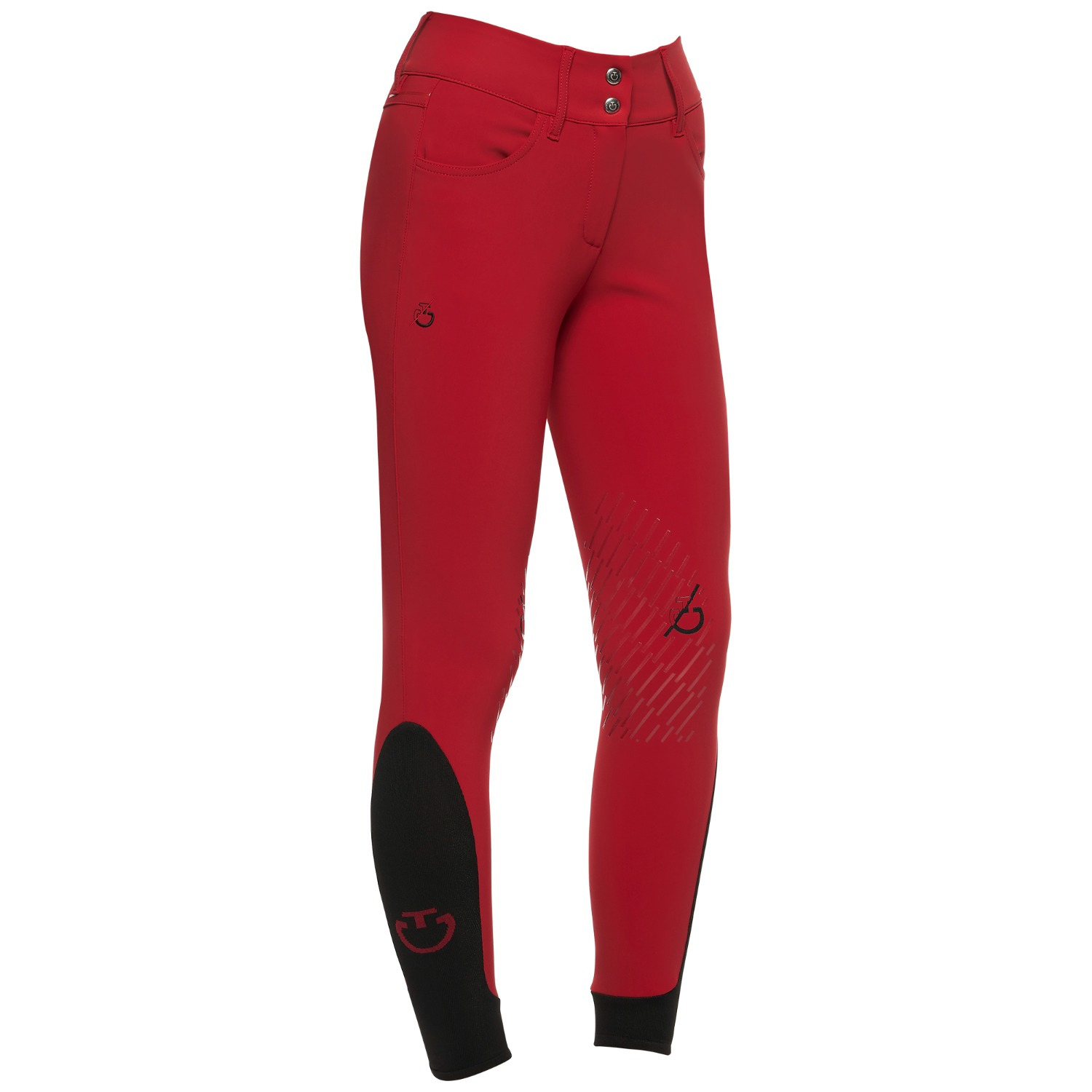Cavalleria Toscana SS'22 CT Team Red Stripe High Waist Women's Knee Grip Breeches