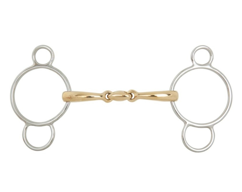 BR double-jointed Pessoa Soft Contact loose ring snaffle bit 14 mm