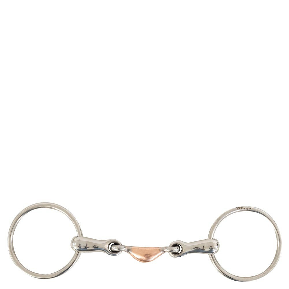 BR Pessoa Double Jointed Loose Ring Snaffle Magic System 14 mm