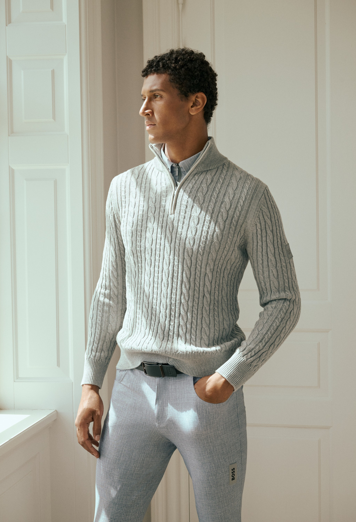 BOSS Equestrian FW26 Herrenreithose James mit Kniegrip