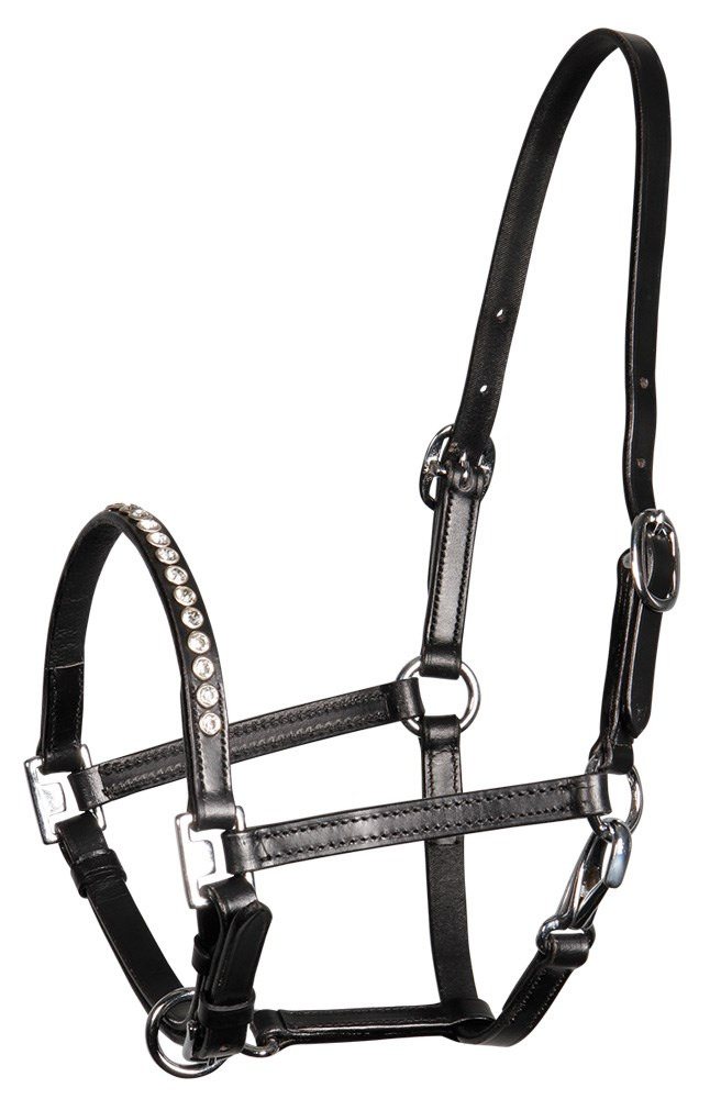 Harry's Horse Pony/Foal Leather Halter with Crystals