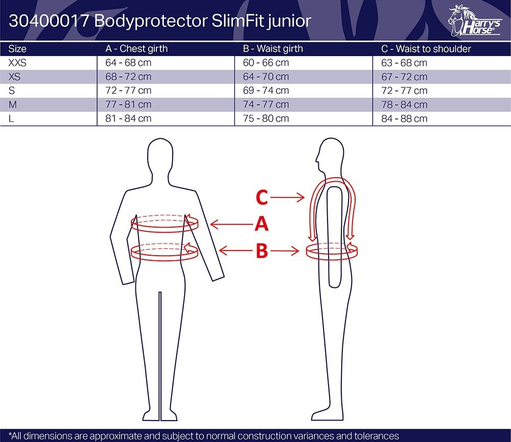 Harry's Horse Body Protector SlimFit Junior Colors