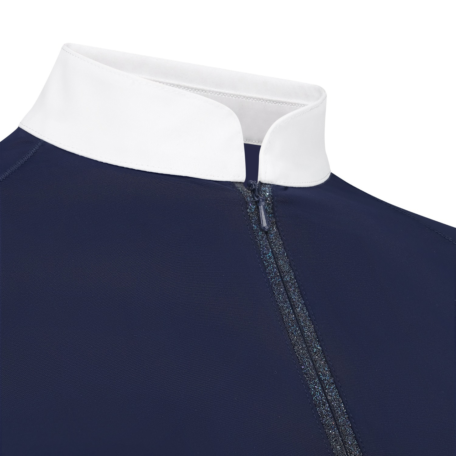 Kentucky Show Shirt Women Classic with Glitter Zipper Short Sleeve