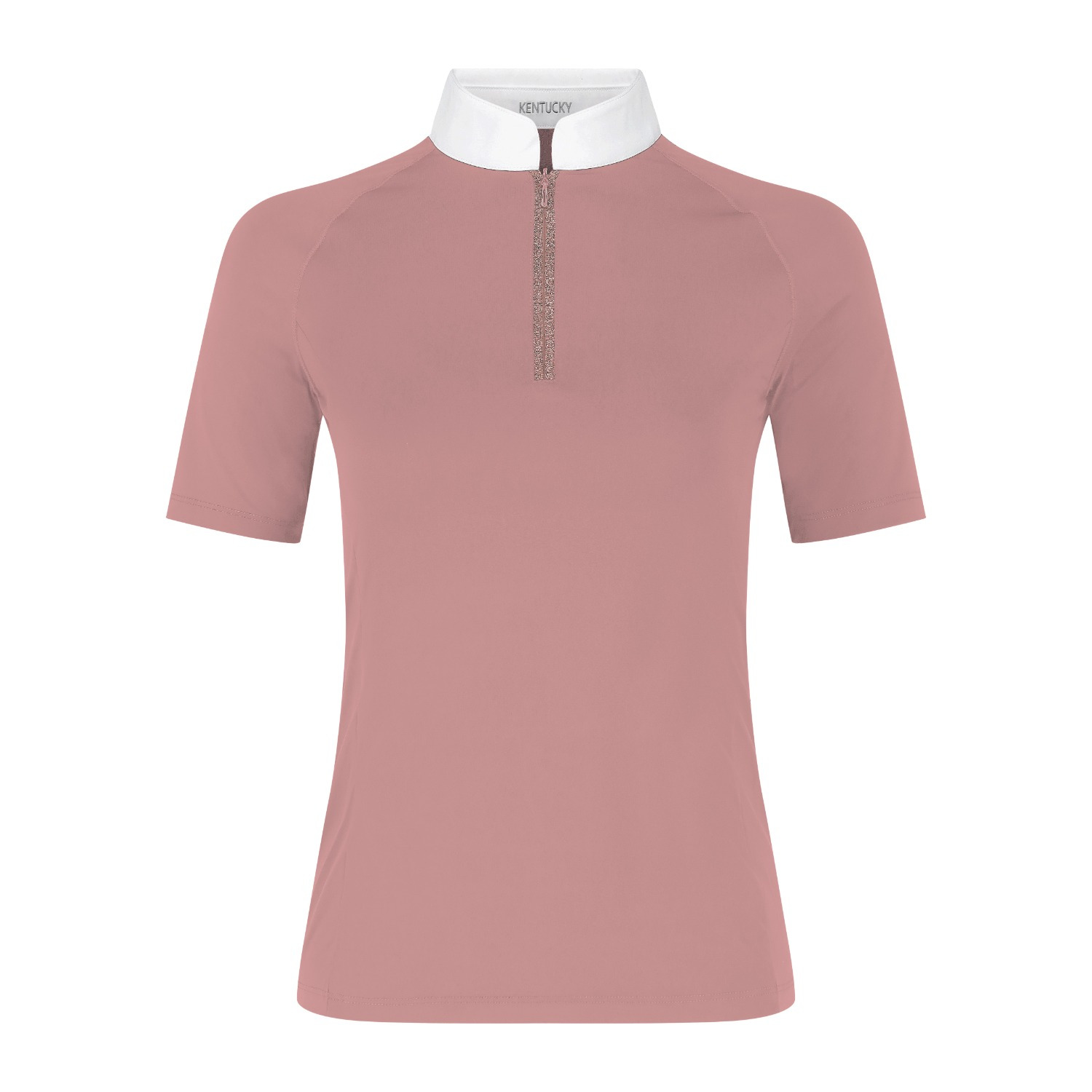 Kentucky Show Shirt Women Classic with Glitter Zipper Short Sleeve