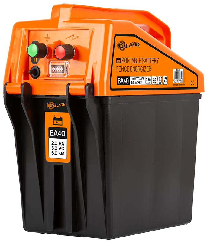 Gallagher BA40 battery fence energiser (9/12 V)
