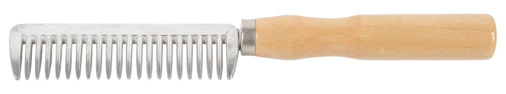 Harry's Horse Aluminium mane comb, wooden handle 