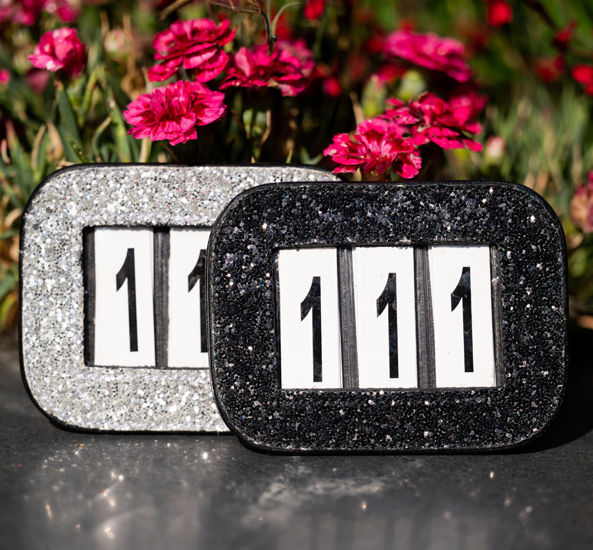 HB Showtime Bridle Numbers Glitter