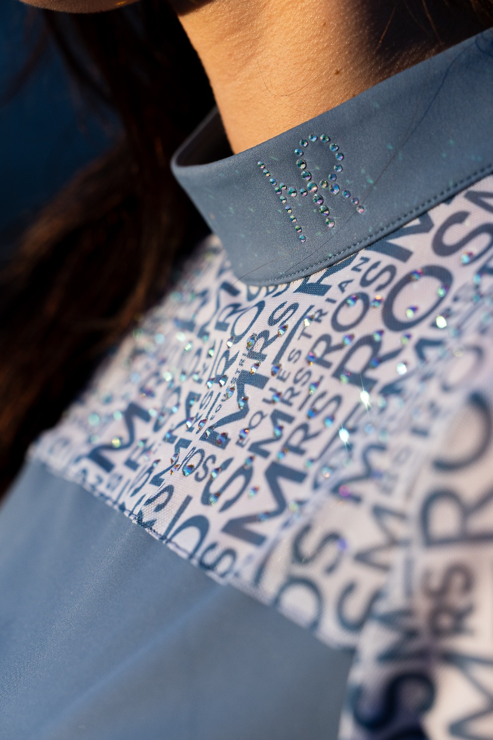 Mrs. Ros SS26 Competition Shirt Mesh Logo Blush Noir