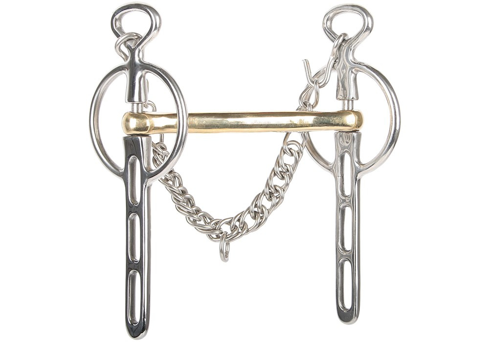 Liverpoolstange Gold Brass, 3 Schlitze, 14 mm