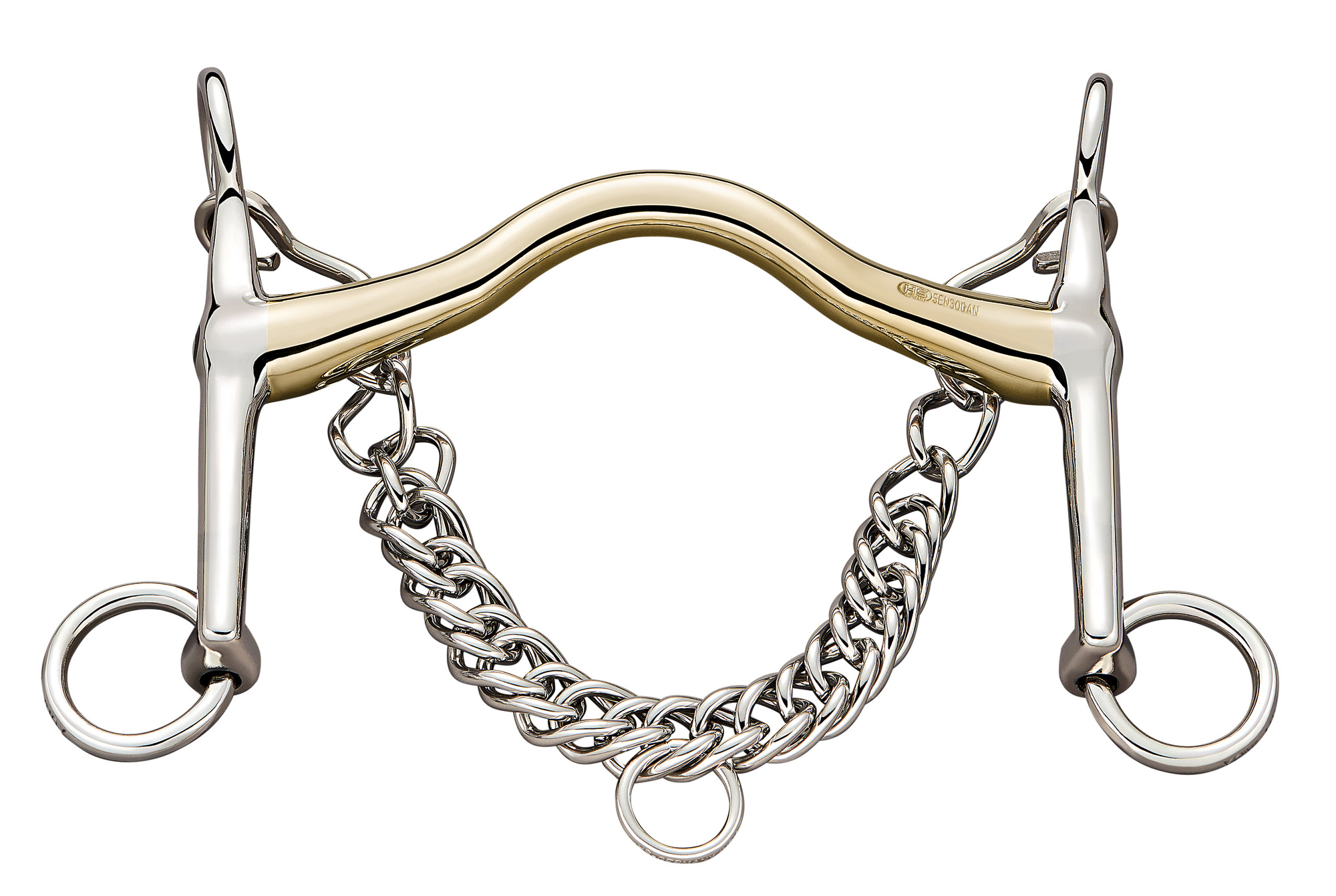 Sprenger Bemelmans dressage curb bit with medium tongue port, 16 mm, 70 mm shanks, SENSOGAN