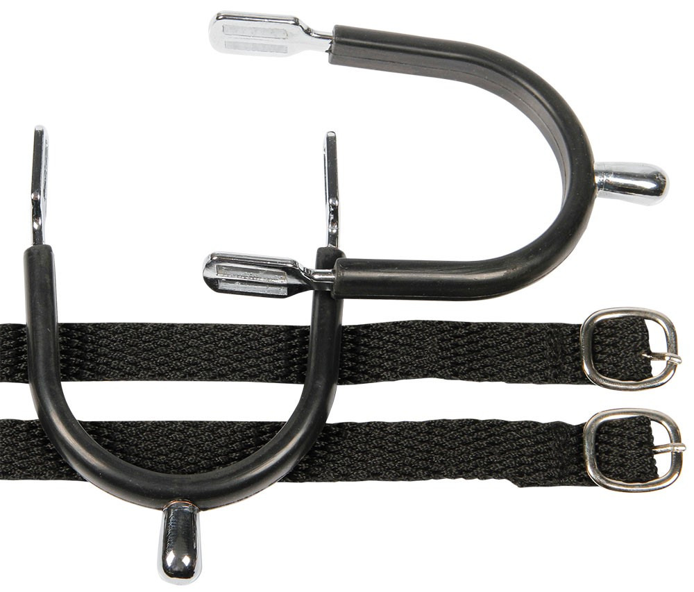 Harry's Horse Button Spurs chrome-plated / rubber + strap
