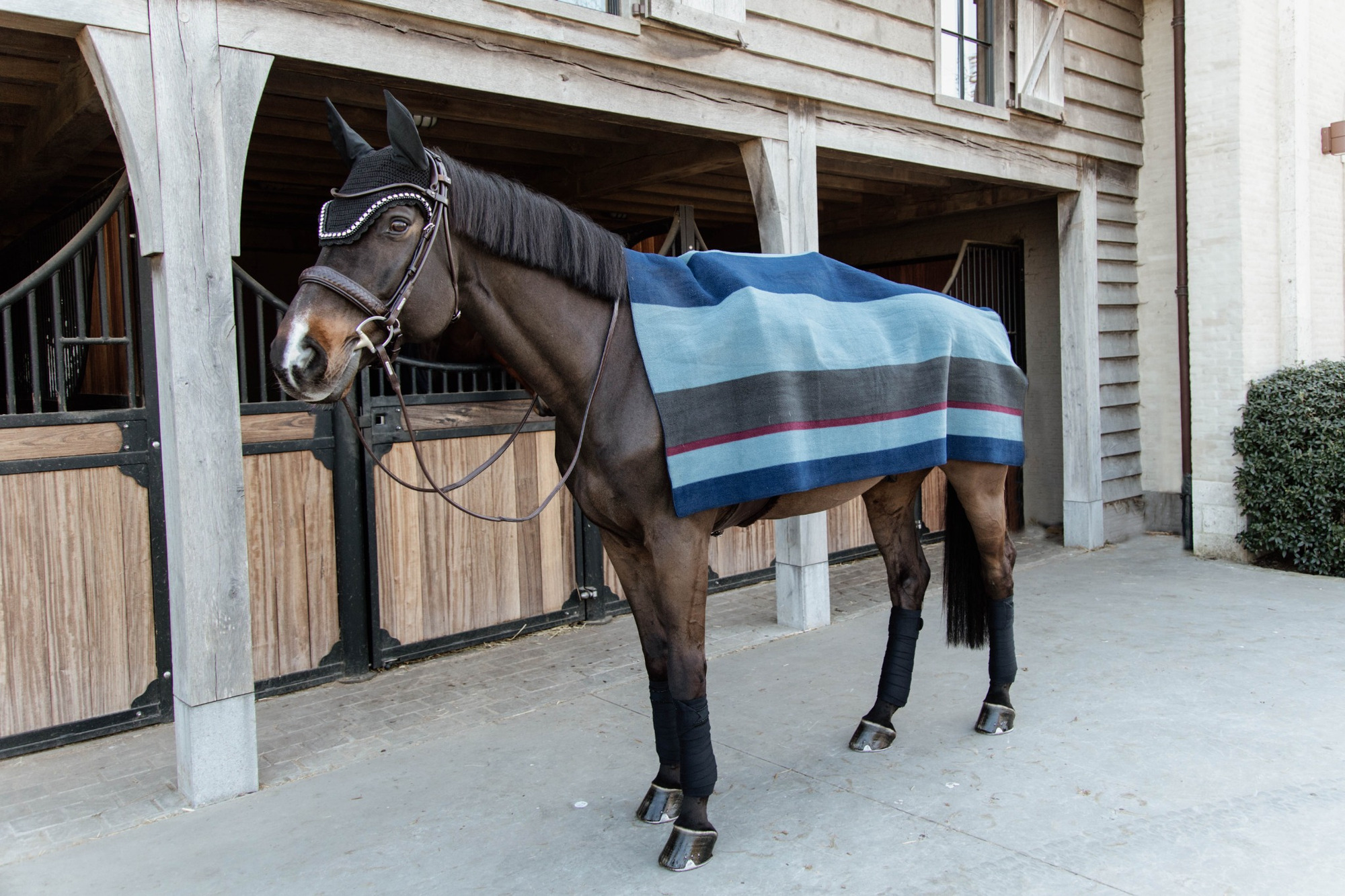 Kentucky Fleece-Decke Heavy Square Stripes