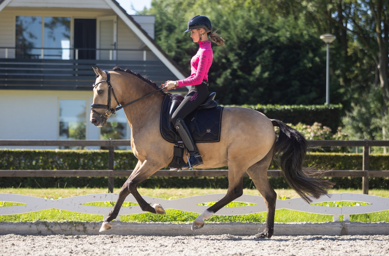 Mrs. Ros SS'24 Charmer Dressage Saddle Pad Black 3MR