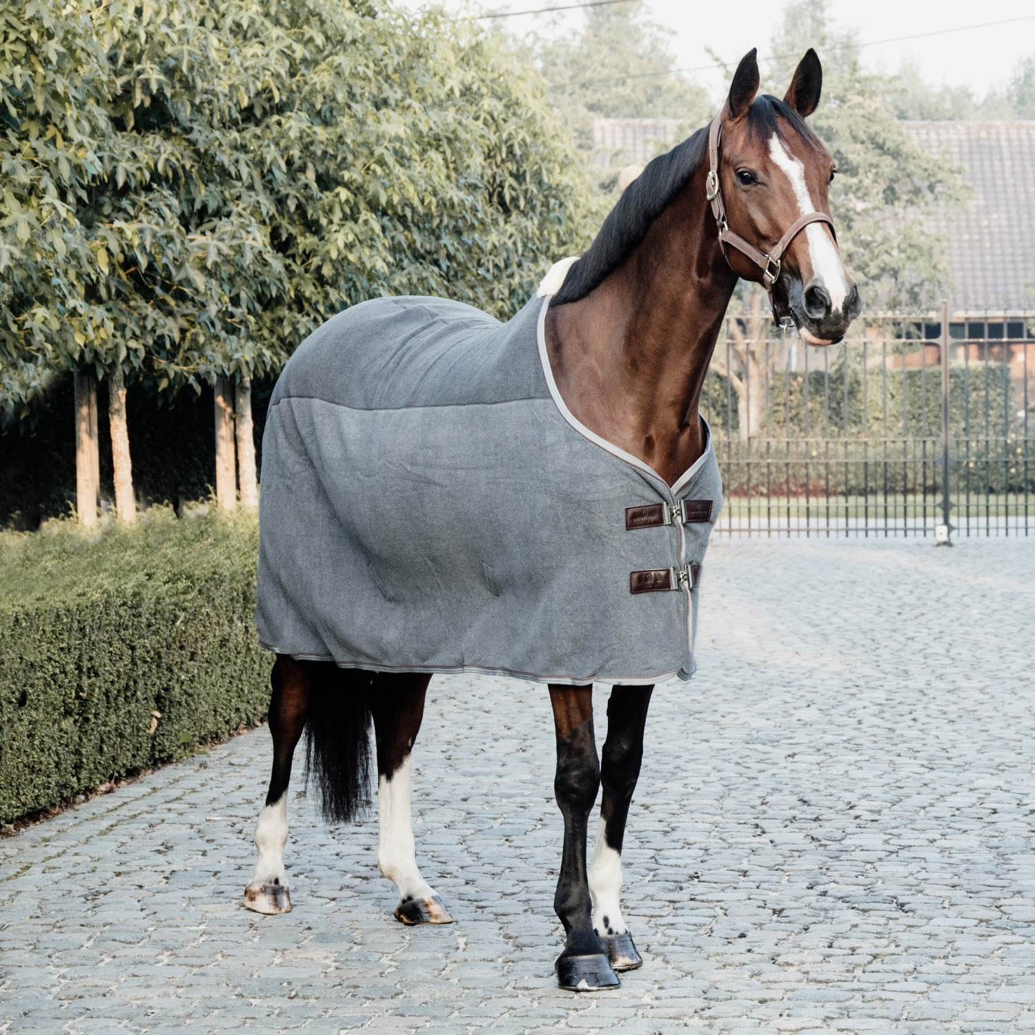 Kentucky Heavy Fleece Decke Grau