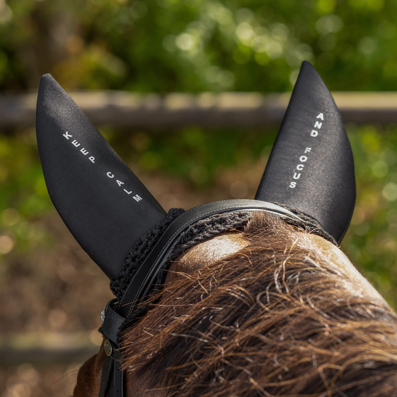 QHP Ear net 'Keep calm and focus'
