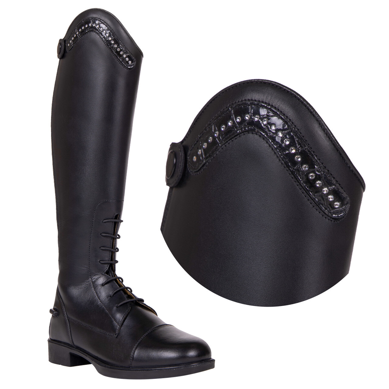 QHP Jaimy Interchangeable Top Croco Shine