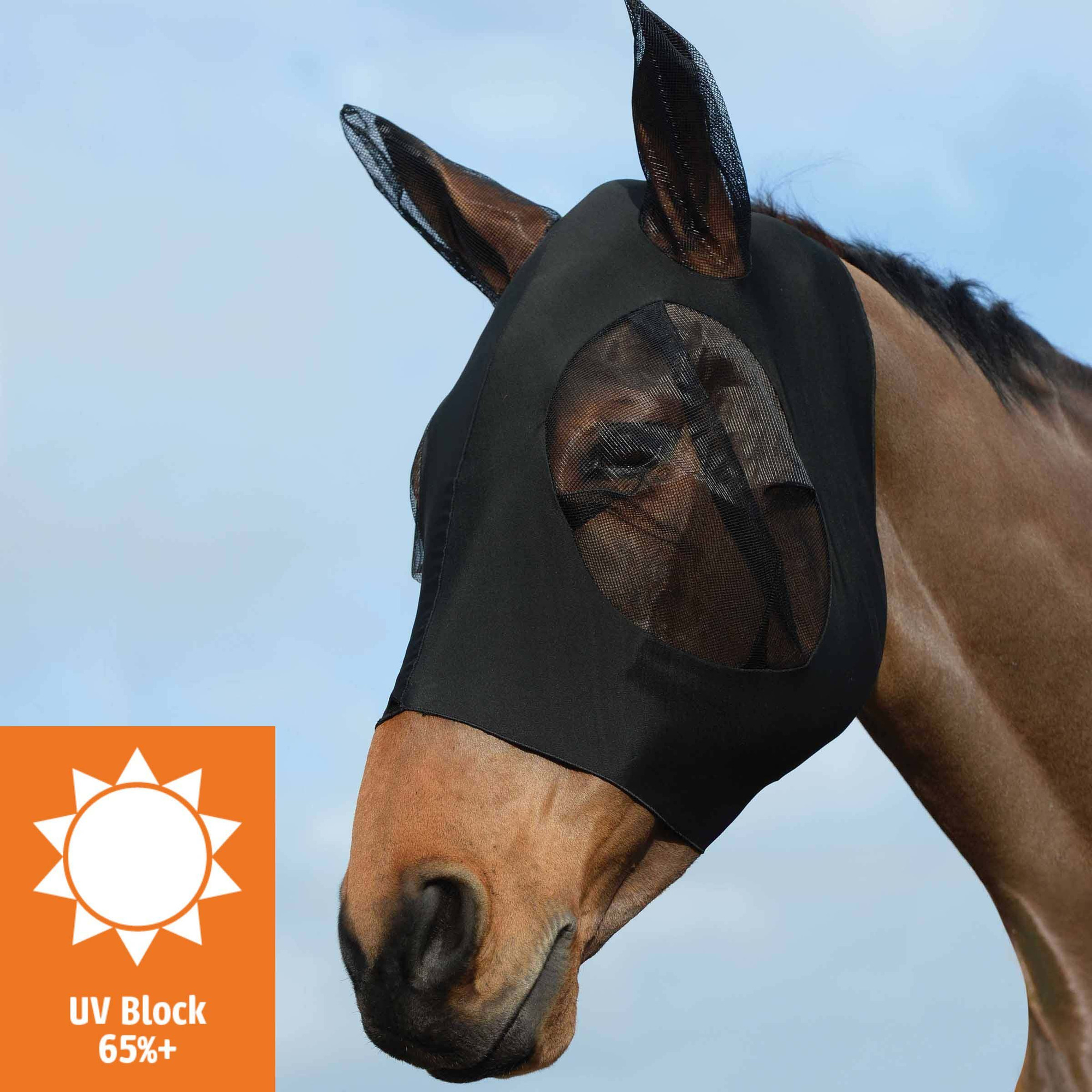 WeatherBeeta Stretch Bug Eye Saver with Ears Fly Mask