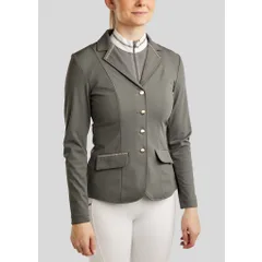 Montar SS26 MOLila Competition Jacket w. Champagne Crystal tape and Crystals Grey