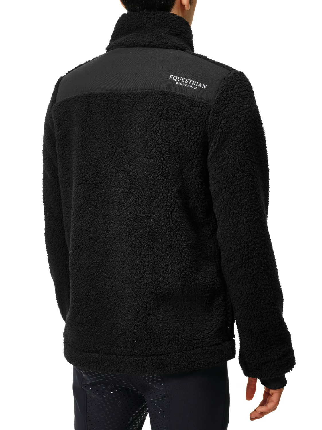 Equestrian Stockholm FW25 Black Men's Teddy Fleece Jacket