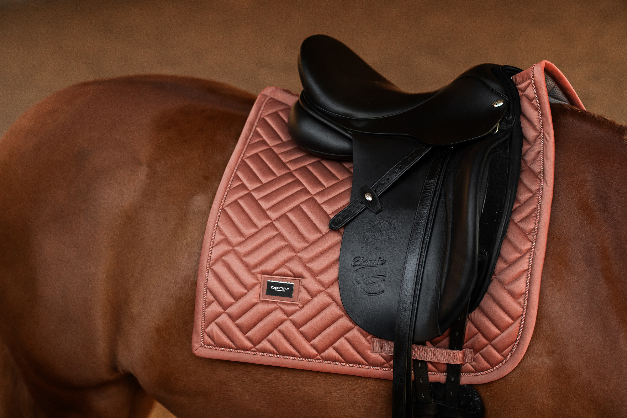 Equestrian Stockholm SS25 Coral Modern Dressage Saddle Pad