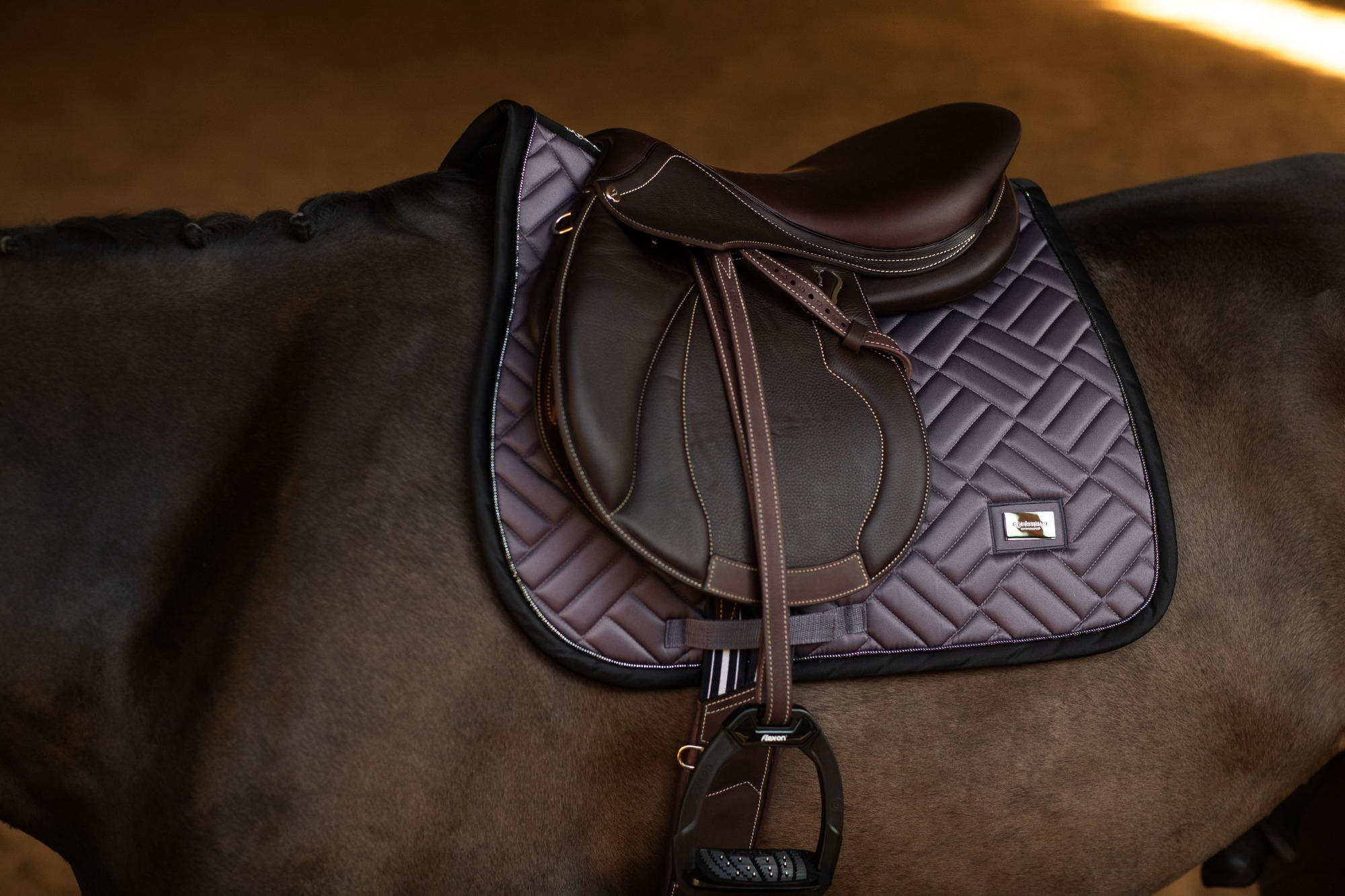 Equestrian Stockholm FW25 Dark Violet Modern Spring Saddle Pad