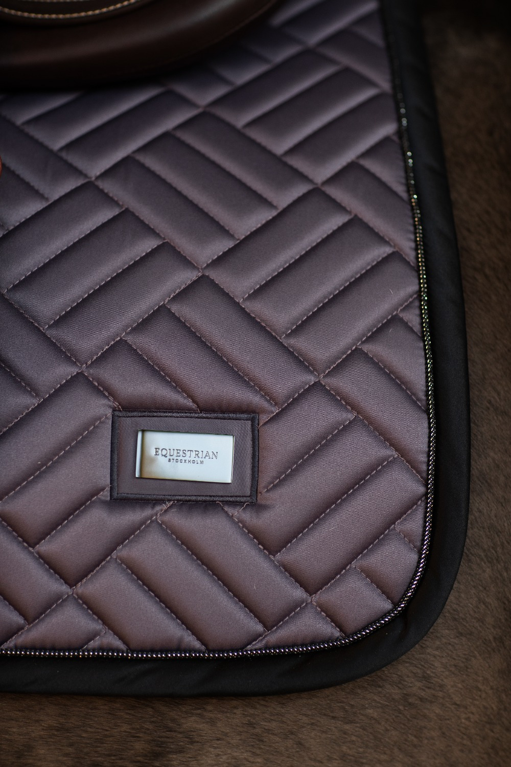 Equestrian Stockholm FW25 Dark Violet Modern Dressage Saddle Pad