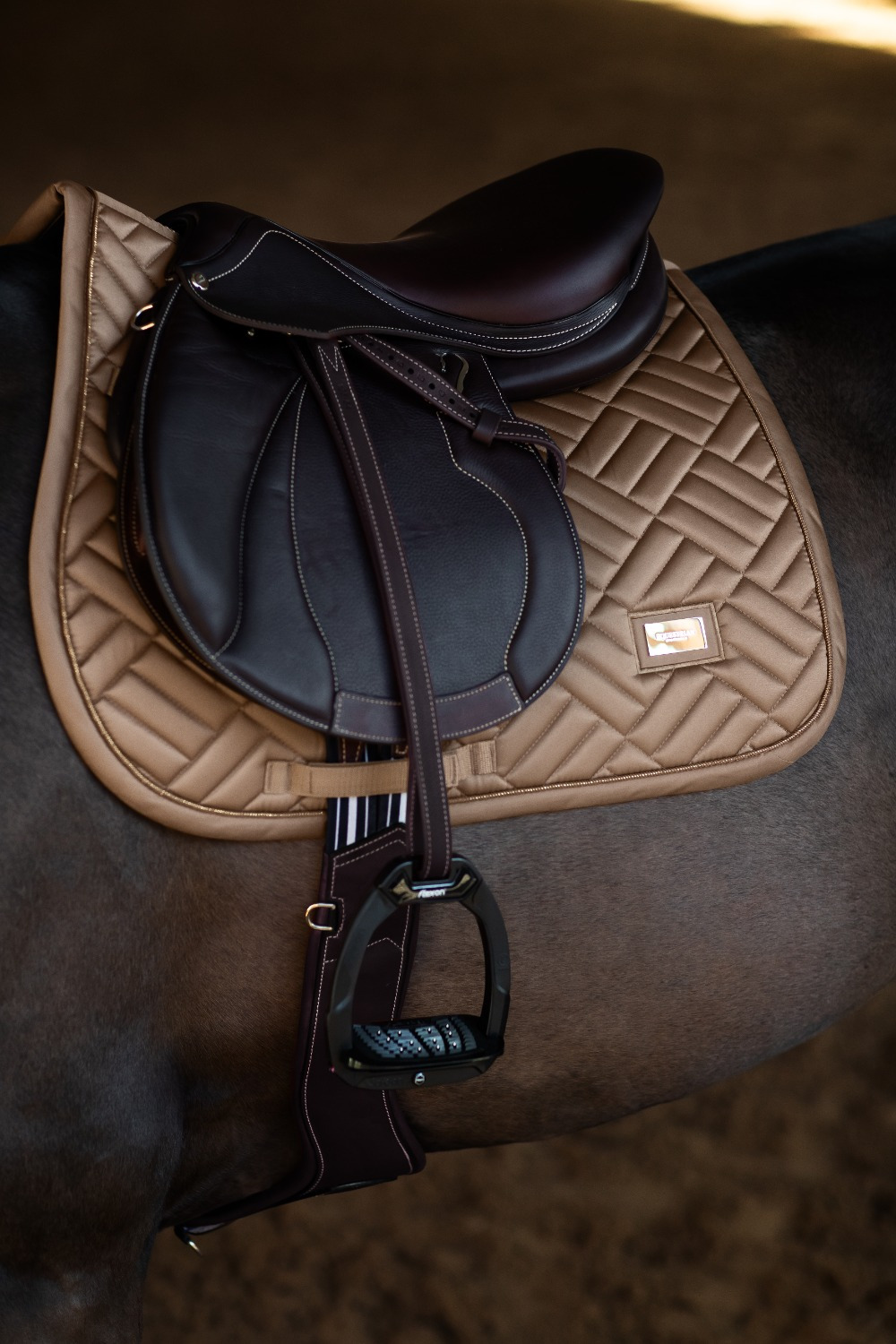 Equestrian Stockholm Modern Classic Champagne Jump Saddle Pad