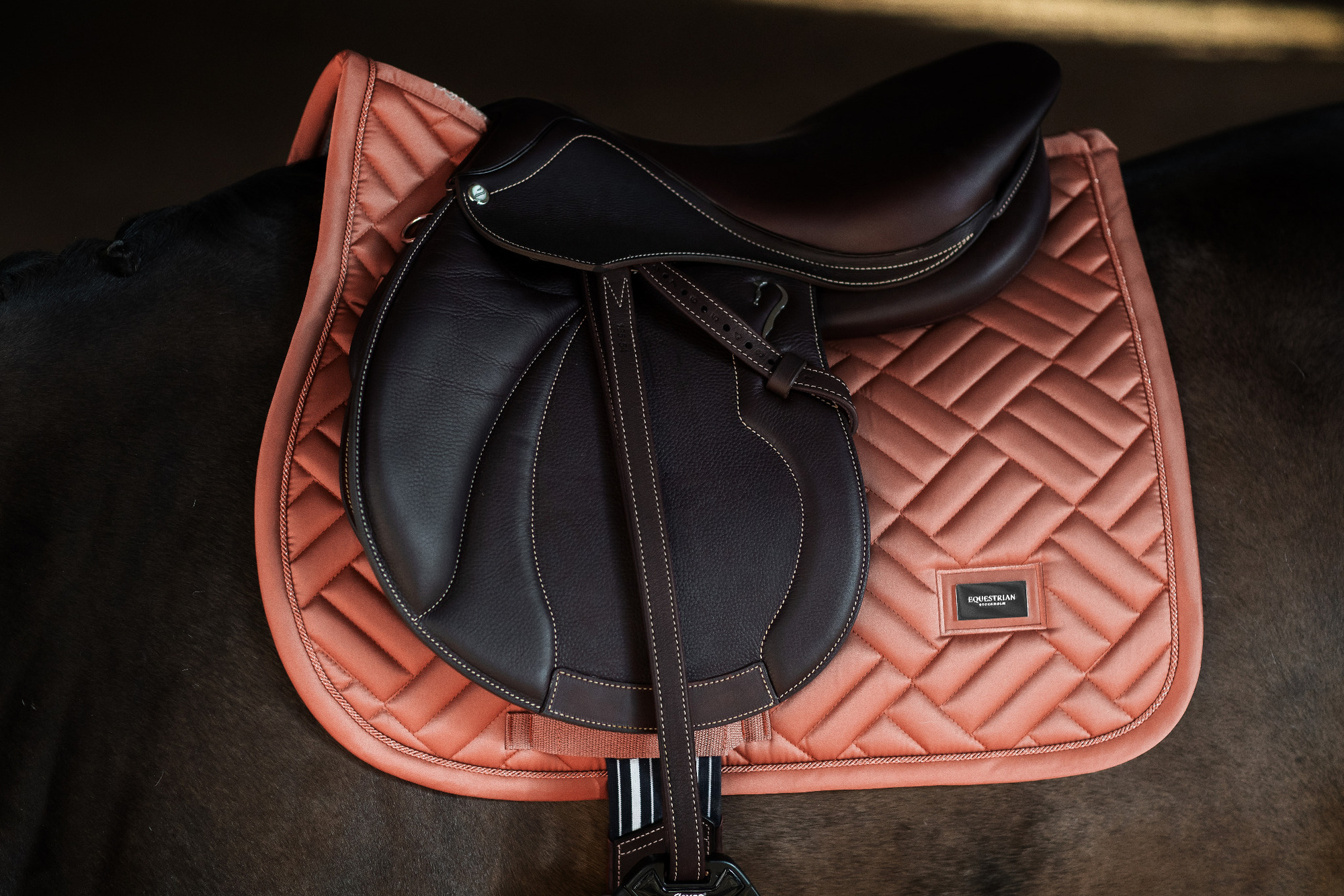 Equestrian Stockholm SS25 Coral Modern Jumping Saddle Pad