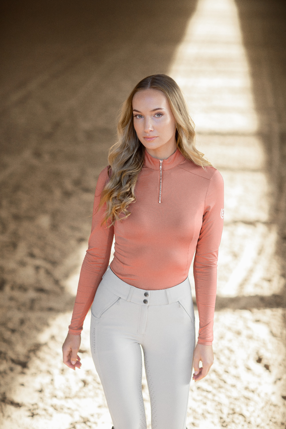 Equestrian Stockholm Coral Air Breeze Top