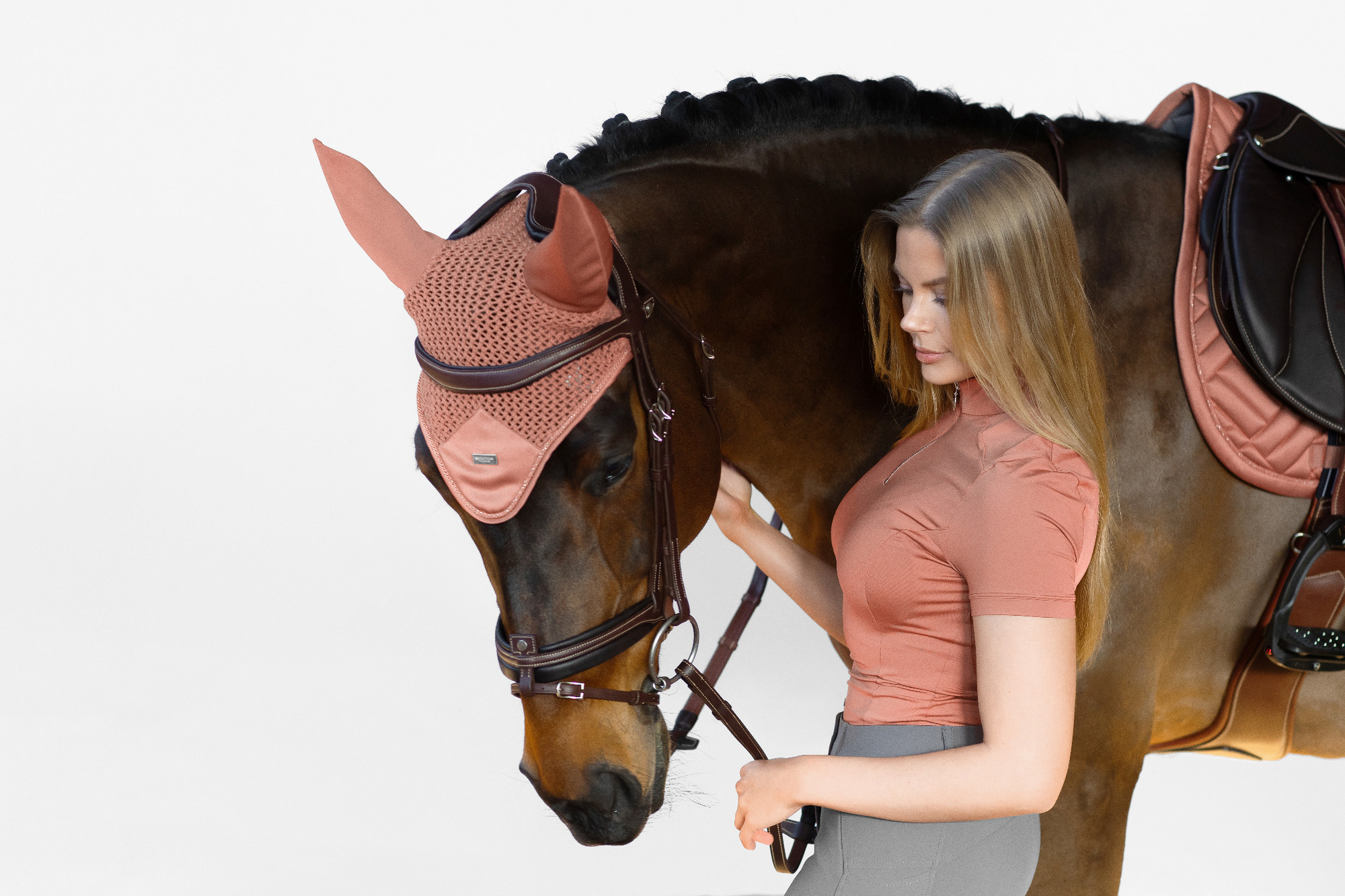 Equestrian Stockholm Coral UV Protection Top