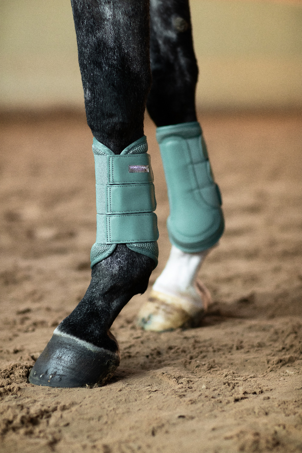 Equestrian Stockholm Mint Green Classic Mesh Brushing Boots