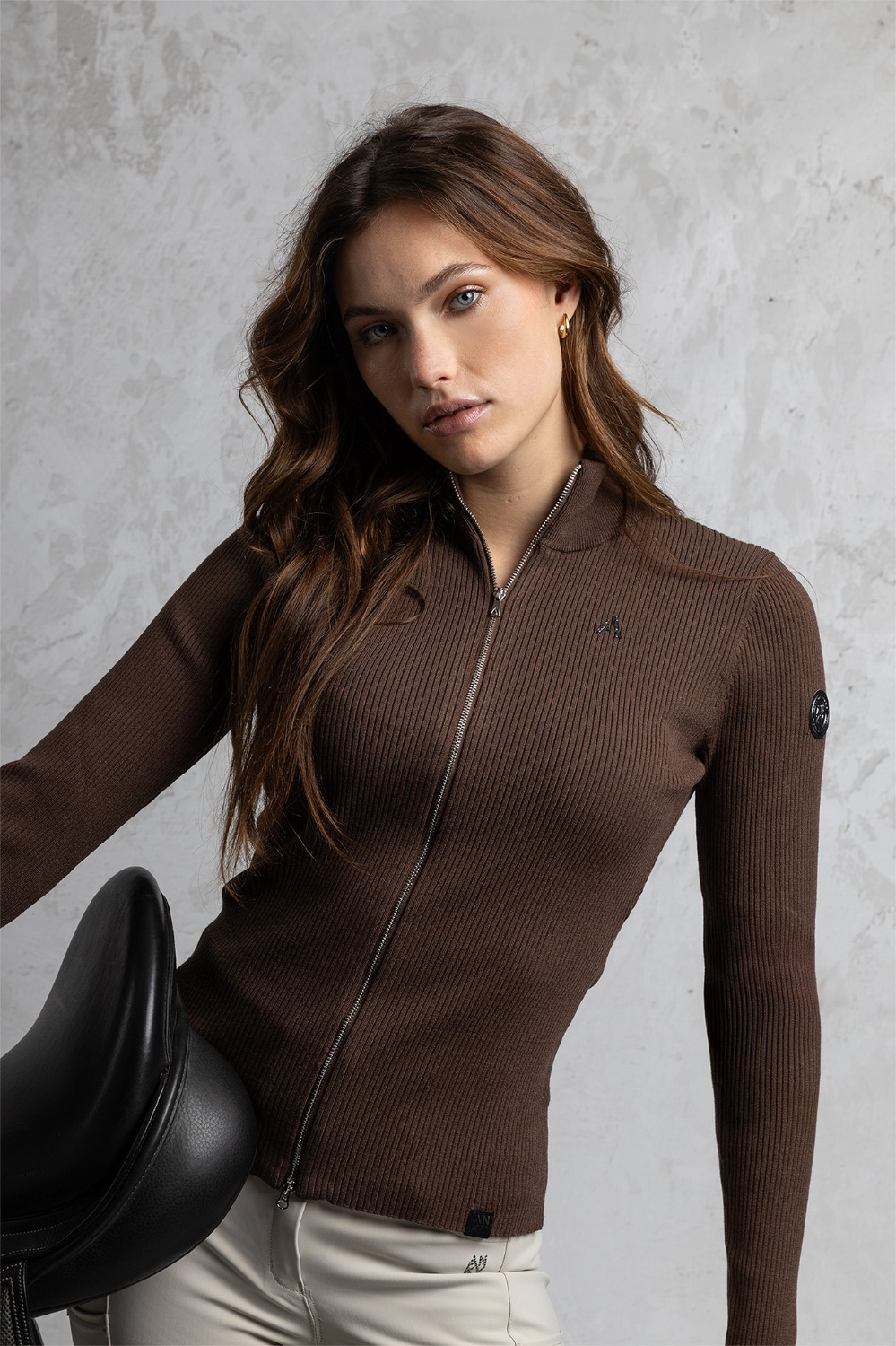 ANKY FW26 Slim-Fit Zip Cardigan