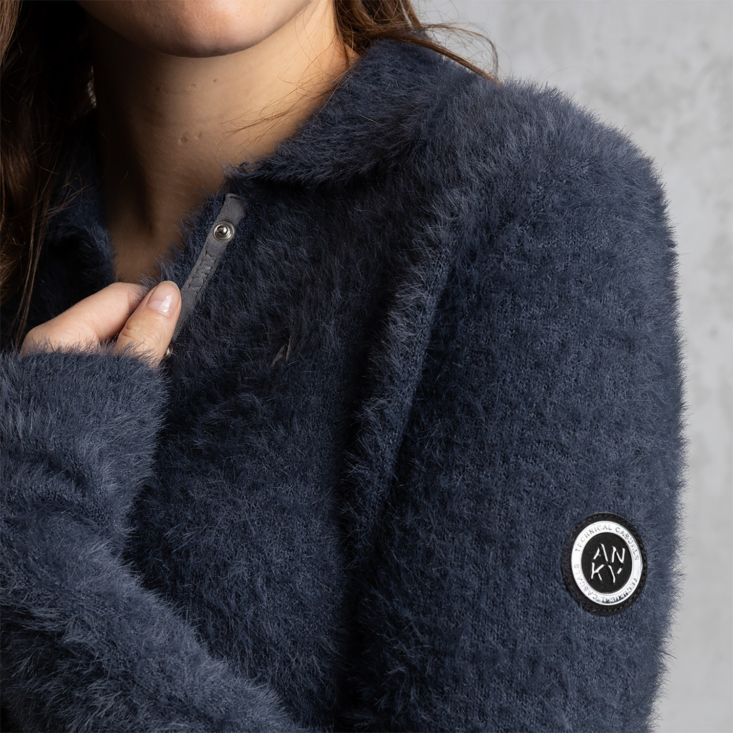 ANKY FW26 Long-Sleeve Fluffy Polo