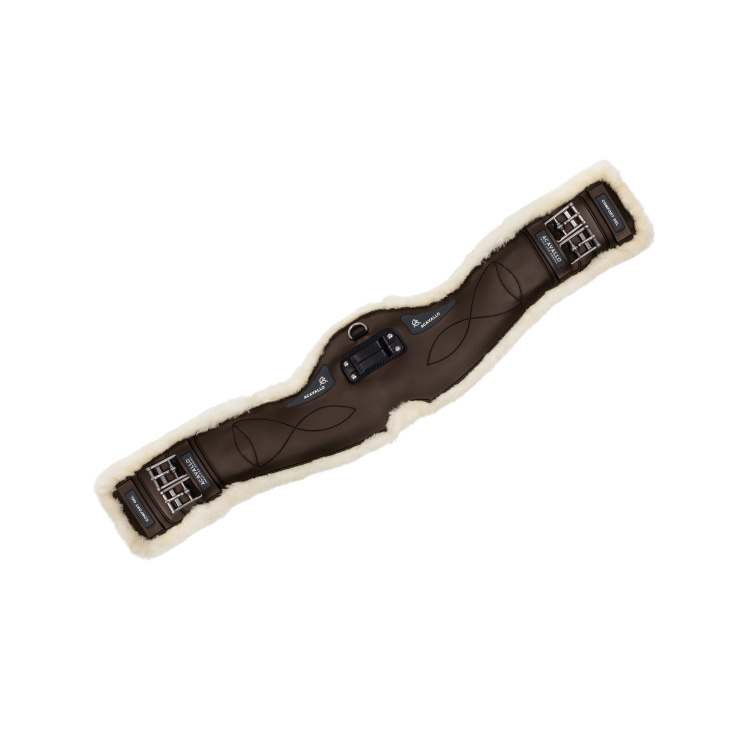 Acavallo Anatomischer Dressurgurt Gel Lammfell