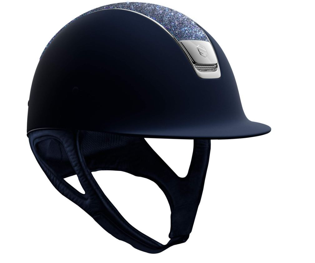 Samshield Shadowmatt blue paradise shine top silver trim blason