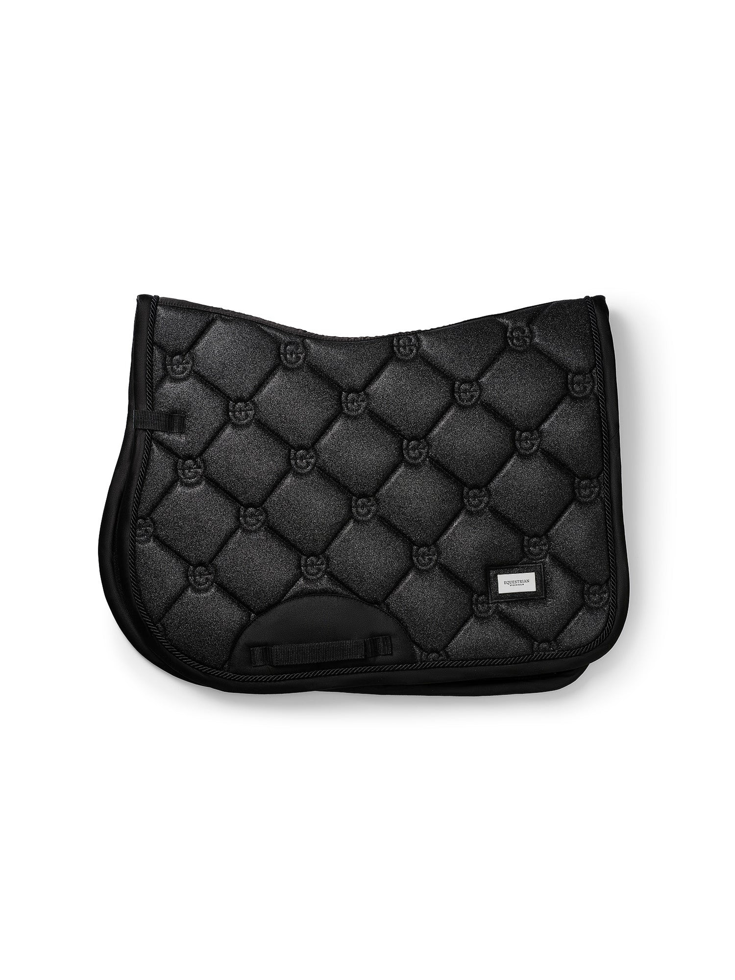 Equestrian Stockholm Glimmer Jumping Saddlepad All Black Glimmer