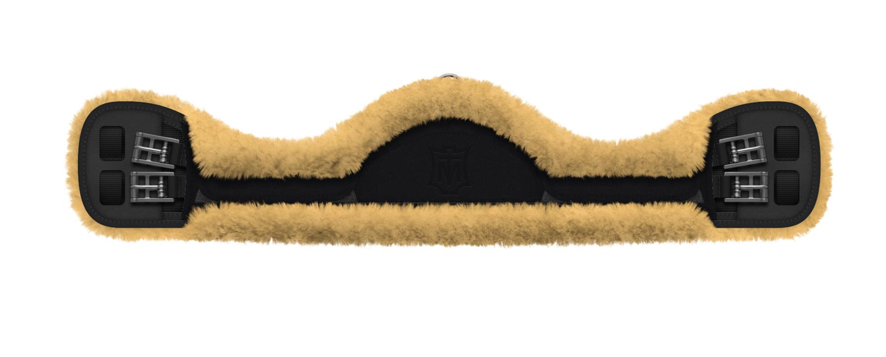 Mattes Dressage Girth Asymmetric Slim line leder