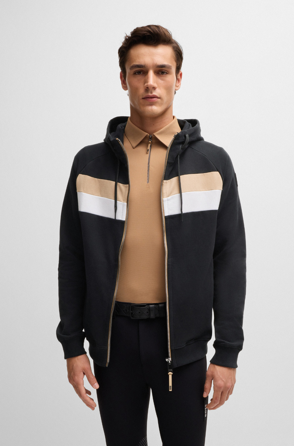 BOSS Equestrian SS25 Herren Zip Hoodie River
